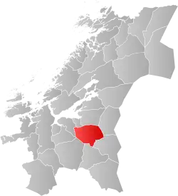 Lage der Kommune in der Provinz Trøndelag