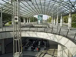 Zugang zur Stadtbahn-Station Westfalenhallen