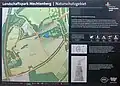 Infotafel auf der Grenze der beiden NSG