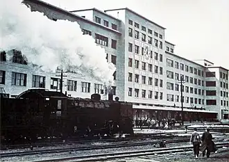 Der neu errichtete Bahnhof im Jahr 1937