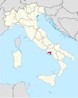 Lage innerhalb Italiens