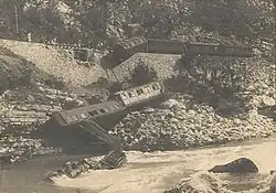 1913 stürzte die Lokomotive eines Schnellzugs in die reißende Neretva.