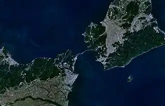 Naruto-Straße, vom Weltraum aus aufgenommen