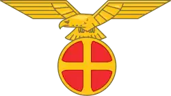 Emblem des norwegischen Nasjonal Samling mit Sonnenkreuz.