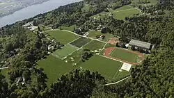 Sportanlagen in Magglingen in einer Luftaufnahme