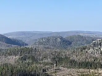 Großstein von Süden, Blick vom Winterstein