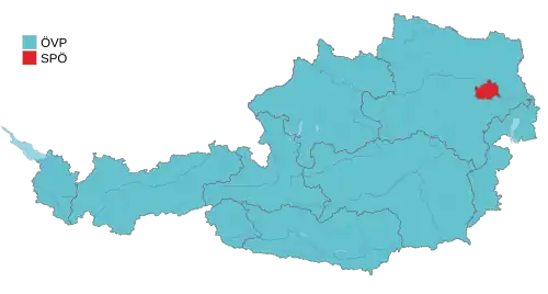 Stärkste Partei auf Bundesländerebene (mit Wahlkarten)