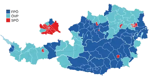 Stärkste Partei in den Bezirken (ohne wahlkreisfremde Wahlkarten)