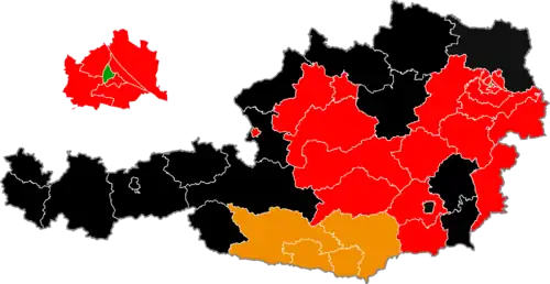 Wahlkreisergebnisse bei der Nationalratswahl 2008 nach dem Endergebnis (mit Wahlkarten und Briefwahl)