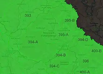Unternaturräume des Fichtelgebirges nach LfU