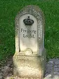 Königlich-sächsischer Ganzmeilenstein an der Grillenburger Straße