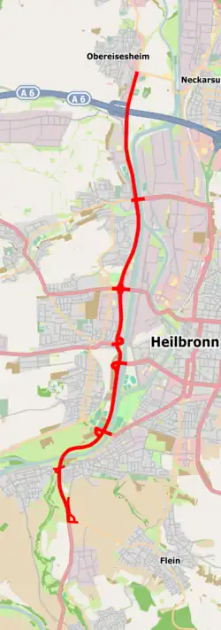 Übersichtskarte Neckartalstraße