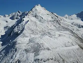 Nederseitenjoch, Latschferner, Nördlicher, Großer und Kleiner Ramolkogel, Ramoljoch und Spiegelferner (von links nach rechts)