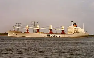 Die Nedlloyd Seoul auf der Nieuwe Waterweg (1985)