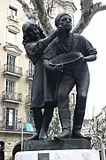 Brunnen mit schwarzem Jungen, Diagonal, Barcelona