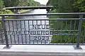Blick auf die Behelfsbrücke von der neuen Brücke aus gesehen
