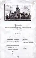 Festmahl zur Einweihung des Neuen Rathauses 1913