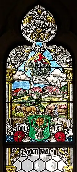 Glasfenster im Münchner Rathaus