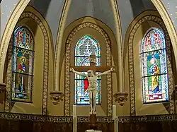 Buntglasfenster in St. Gertrud (Neugattersleben)