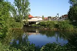 Die 2008 neugestaltete Brettachmündung in Neuenstadt am Kocher