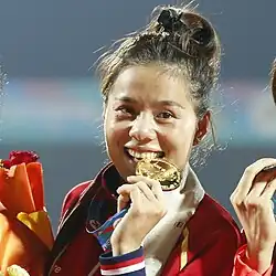 Nguyễn Thị Huyền – ausgeschieden als Sechste in&nbsp;57,31&nbsp;s