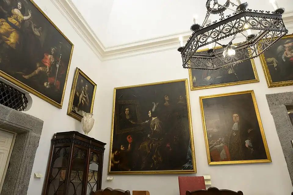 Raum des Museums mit der Vanitas von Niccolo De Simone (1677)