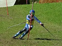 Nicolò Agostini im Weltcup-Slalom von Faistenau im August 2010