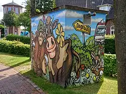 Dagebüll-Graffito am Bahnhof Niebüll