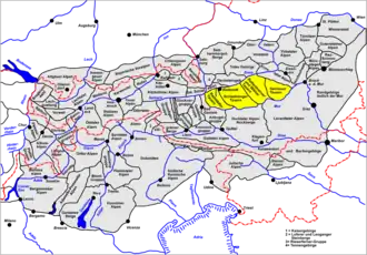 Lage der Niederen Tauern innerhalb der Ostalpen