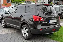 Heckansicht des Qashqai+2