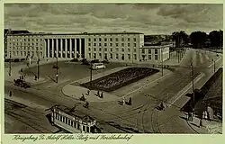 Hansaplatz in Königsberg mit Nordbahnhof ca. 1942