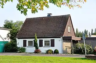 Eines der typischen kleinen Musterhäuser