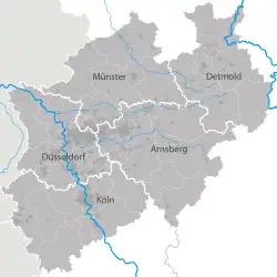 Die fünf Regierungsbezirke des Landes