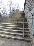 Treppenaufgang an der Fabrikstraße