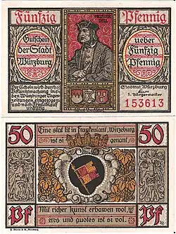 Würzburg 50 Pfennig, undatiert