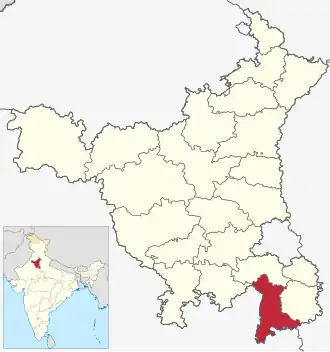 Positionskarte des Distrikts Nuh