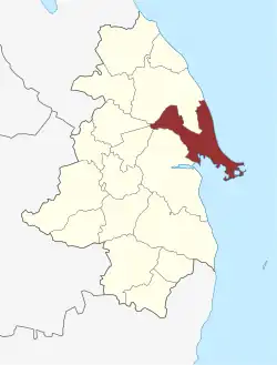 Lage des Nyborg Sogn in der Nyborg Kommune - noch inklusive Hjulby Sogn