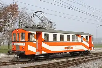 BDe 4/4 13 in Les Granges (Orbe), 2013