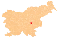 Karte von Slowenien, Position von Občina Šentrupert hervorgehoben