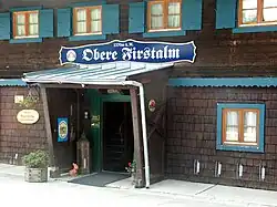 Eingang zur Oberen Firstalm