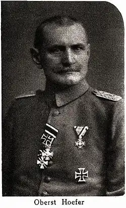Oberst Karl Höfer, der Befehlshaber der deutschen Truppen in Oberschlesien bis Anfang 1920.