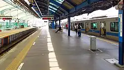 Blick auf die Bahnsteige