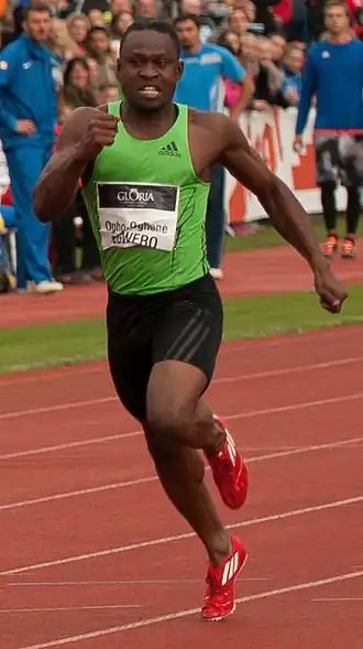 Egwero Ogho-Oghene – ausgeschieden auf Rang fünf in 10,19&nbsp;s