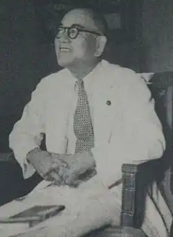 Katsuo Okazaki (hier als Politiker Jahr 1951) – Rang&nbsp;zwölf