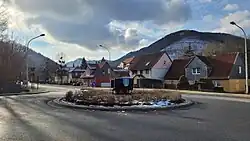 Kreisverkehr mit der Landesstraße L 501 (Harzburger Straße) in Oker