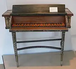 Oktavspinett (angeblich Brescia 1583, vermutlich ein Franciolini-Fabrikat) Berlin, Musikinstrumentenmuseum