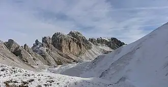Teile der Aferer Geisler – der höchste Berggipfel ist der Tullen