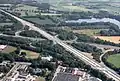 Autobahnkreuz Oldenburg-Ost: Oben die A&nbsp;29, unten die A&nbsp;28