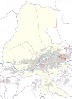 Österreichkarte, Position von Olympisches Dorf hervorgehoben