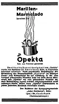 Opekta-Werbung in der ‚Jüdischen Presse‘ Wien/Bratislava, Ausgabe vom 19. Juli 1935